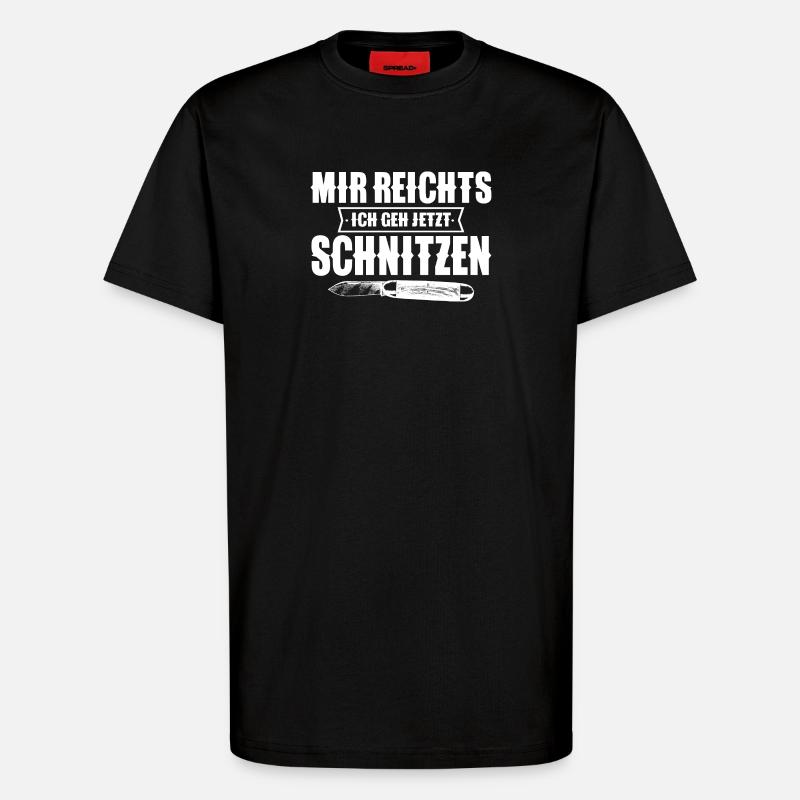 Schnitzen - T-Shirt - made by SPREAD - SOLID BLACK