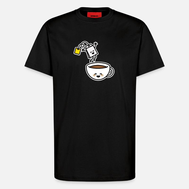 Teebeutel Tee Teetasse Teetrinker Teeliebhaber - T-Shirt - made by SPREAD - SOLID BLACK