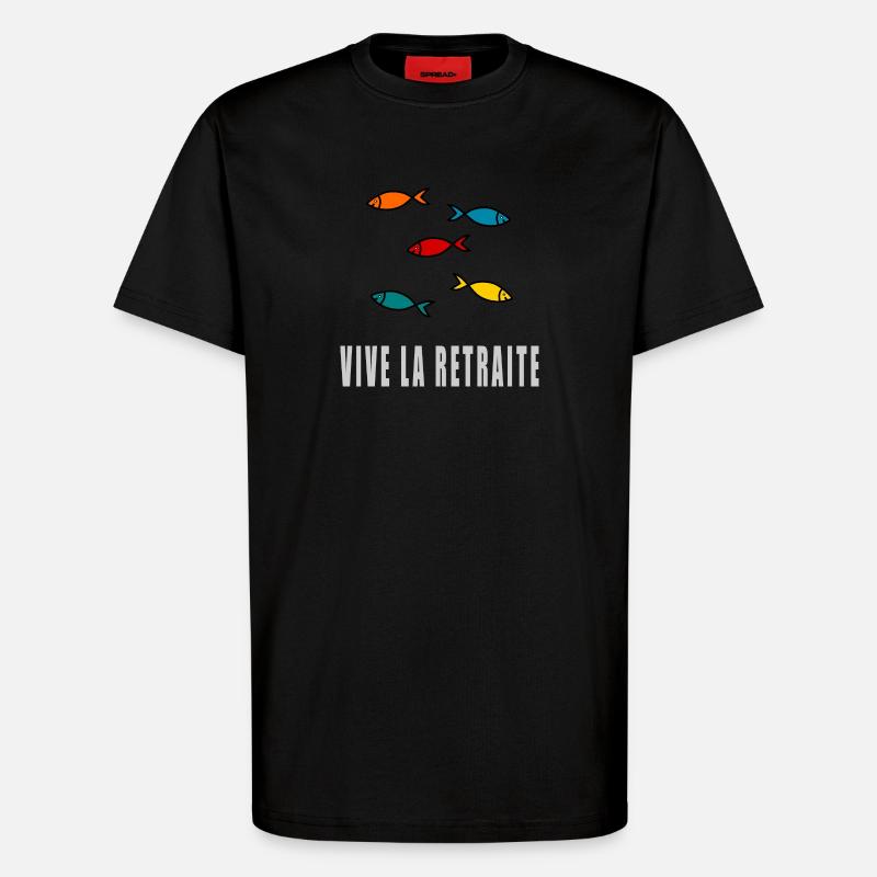 RETRAITE. BONNE RETRAITE. JOYEUSE RETRAITE - T-shirt bio décontracté fabriqué en UE - SOLID BLACK