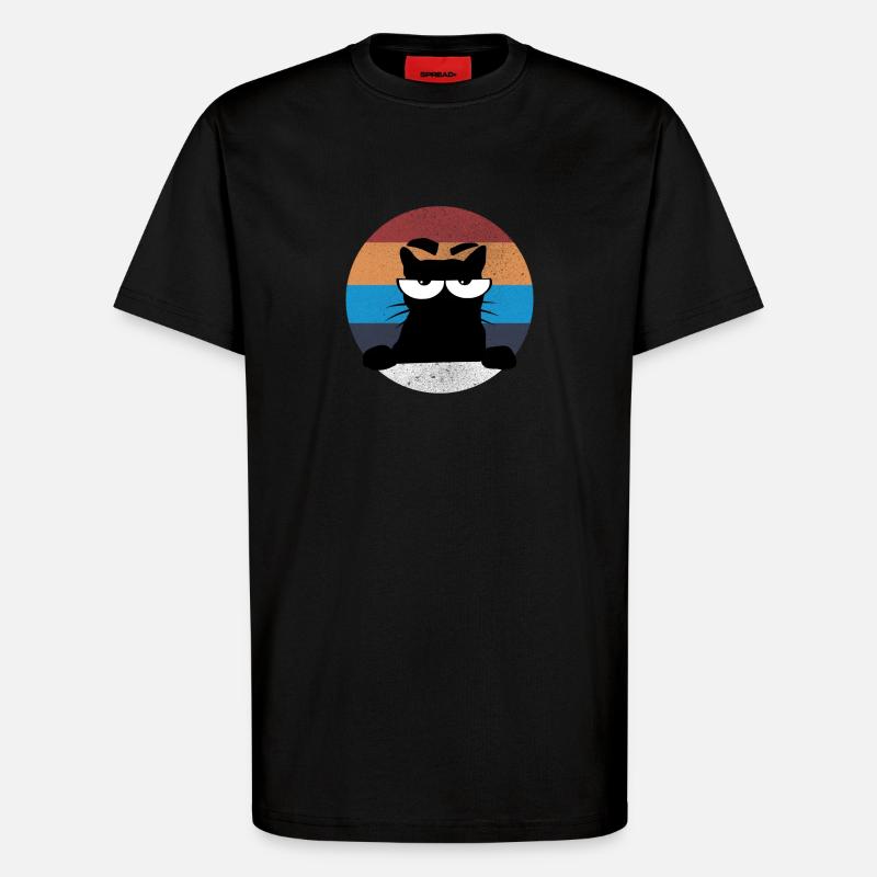 Grumpy Katze - T-Shirt - made by SPREAD - SOLID BLACK