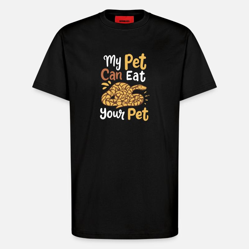 Python Serpents propriétaires - T-shirt bio décontracté fabriqué en UE - SOLID BLACK