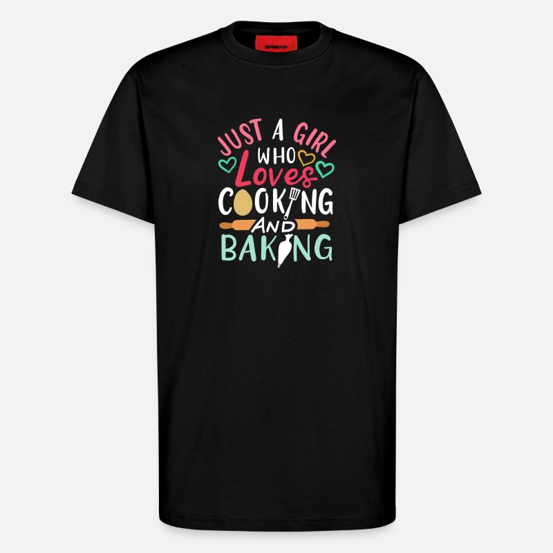 Kochen Backen - T-Shirt - made by SPREAD - SOLID BLACK