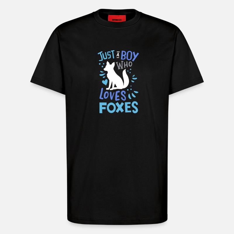 Foxes Fox Fox Lover - T-Shirt - made by SPREAD - SOLID BLACK
