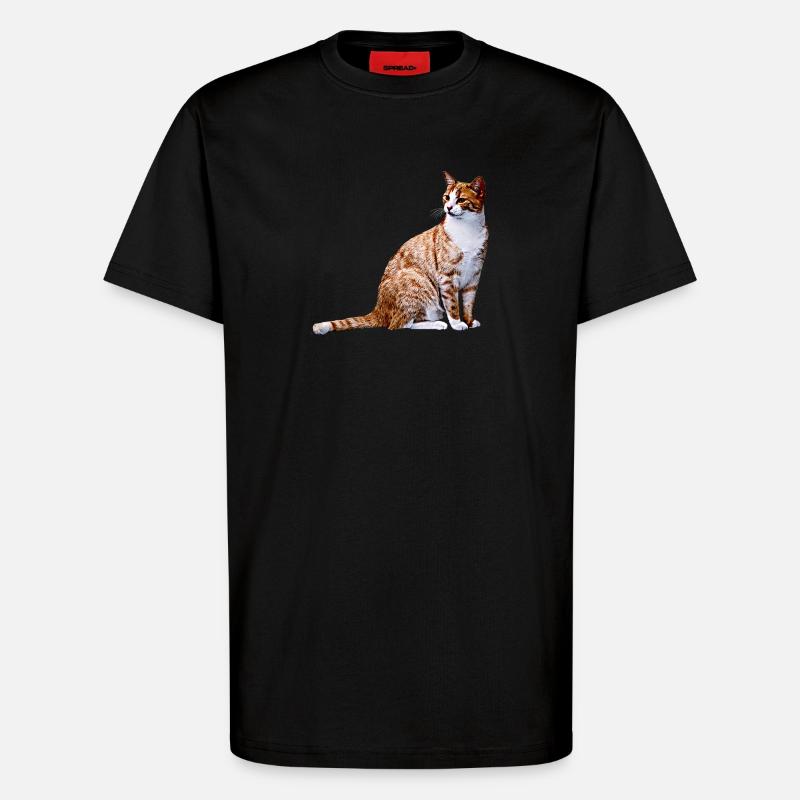 Chat chat chat Cat Cat - T-shirt bio décontracté fabriqué en UE - SOLID BLACK