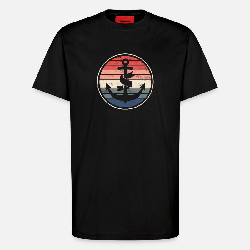 Schiff Boot Kapitän - T-Shirt - made by SPREAD - SOLID BLACK