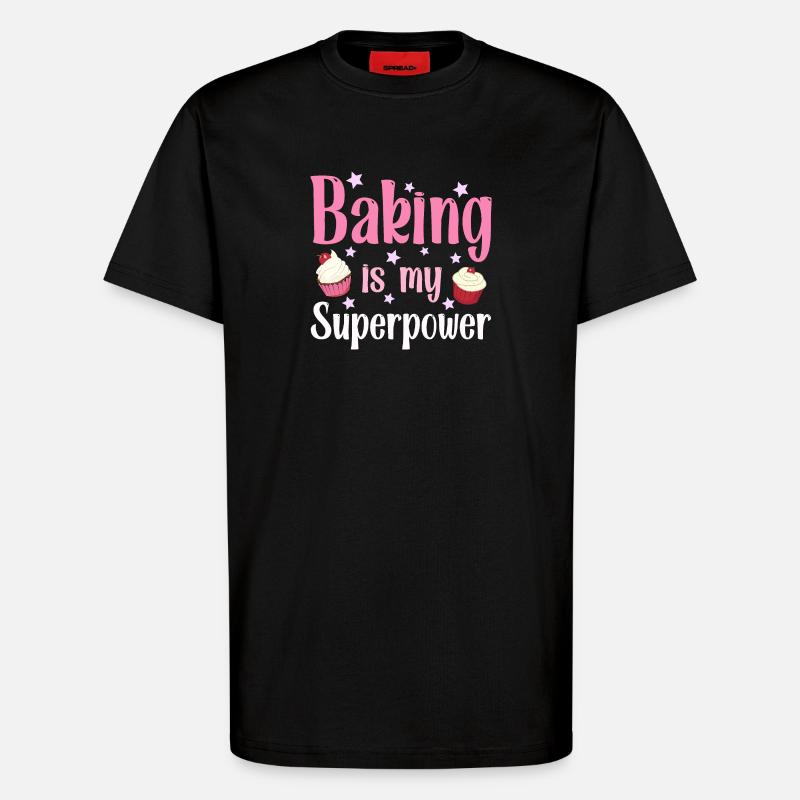 Baking baker baker - T-Shirt - made by SPREAD - SOLID BLACK