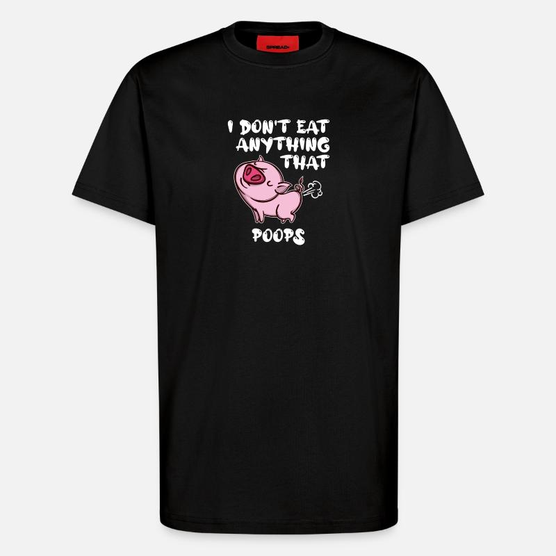 Statement Schwein Vegan - T-Shirt - made by SPREAD - SOLID BLACK