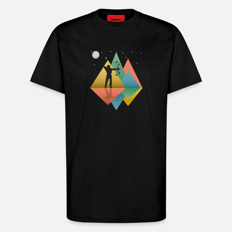 Bogenschießen Herren - Compound Bogen - T-Shirt - made by SPREAD - SOLID BLACK