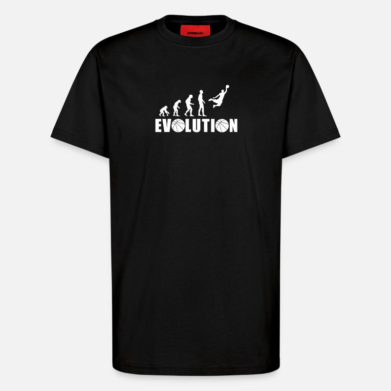 EVOLUTION PANIER cadeau basket - T-shirt bio décontracté fabriqué en UE - SOLID BLACK