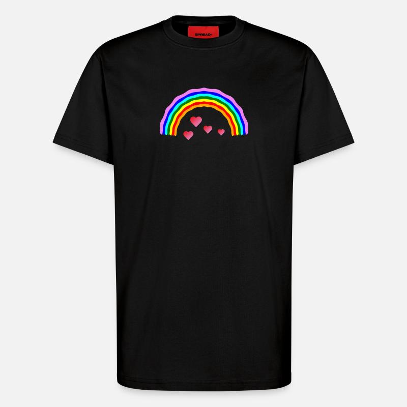 Regenbogenherz Regenbogenherz - T-Shirt - made by SPREAD - SOLID BLACK