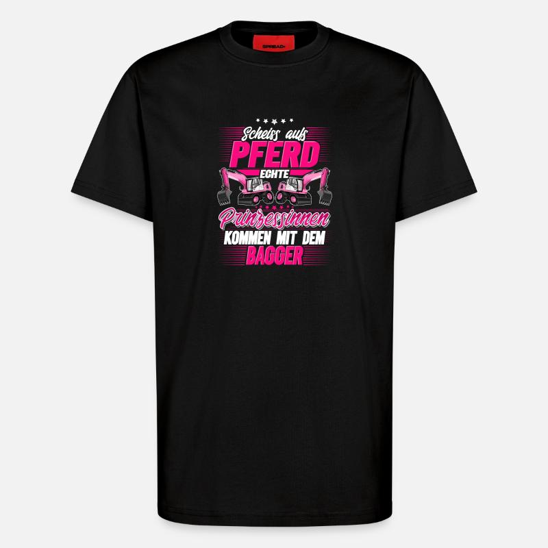 Baggerfahrerin - T-Shirt - made by SPREAD - SOLID BLACK