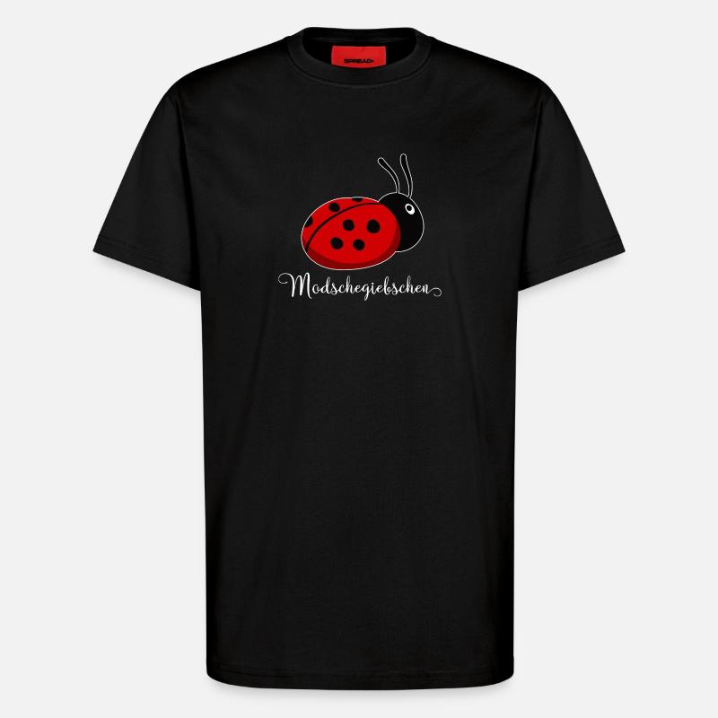 Modschegiebchen Ladybug Saxon Gift Idea - T-Shirt - made by SPREAD - SOLID BLACK