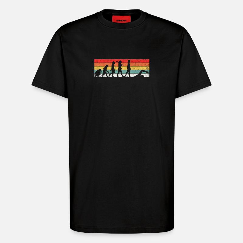 Schwimmen Schwimmer Evolution - T-Shirt - made by SPREAD - SOLID BLACK