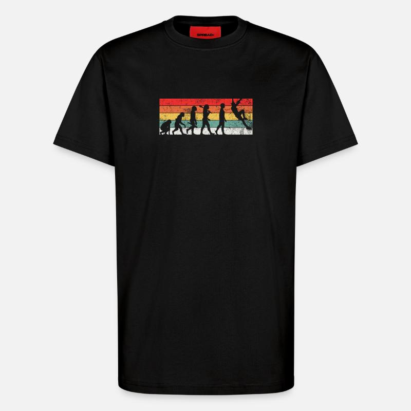 Kletterer Evolution - T-Shirt - made by SPREAD - SOLID BLACK