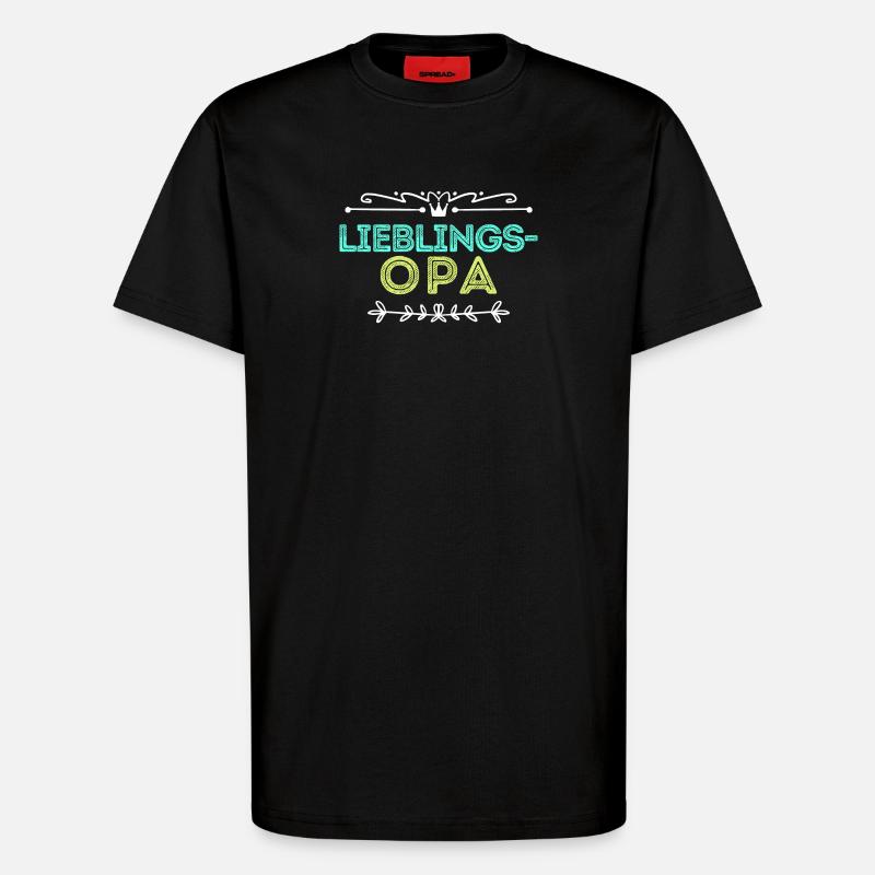 Statement Lieblingsopa Opa Großvater - T-Shirt - made by SPREAD - SOLID BLACK