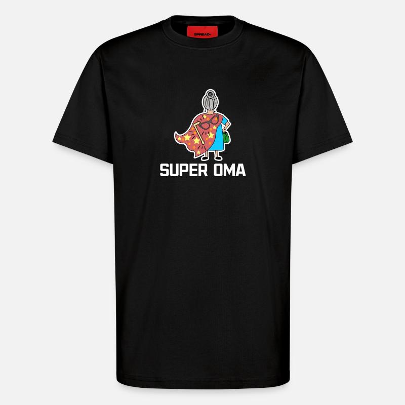 Superoma Brille Großmama Oma Statement Großmutter - T-Shirt - made by SPREAD - SOLID BLACK