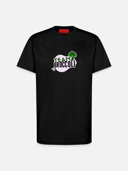 Équipe Brocoli - T-shirt bio décontracté fabriqué en UE - SOLID BLACK