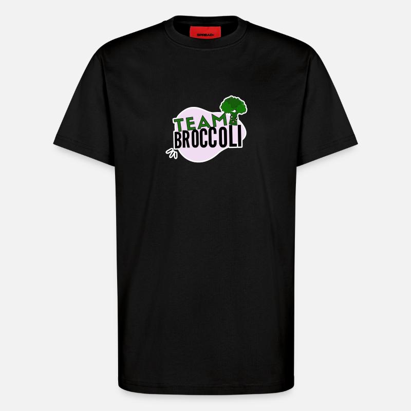 Team Broccoli - T-Shirt - made by SPREAD - SOLID BLACK