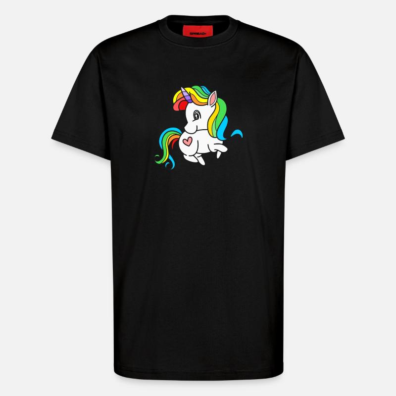 Einhorn Einhörner - T-Shirt - made by SPREAD - SOLID BLACK