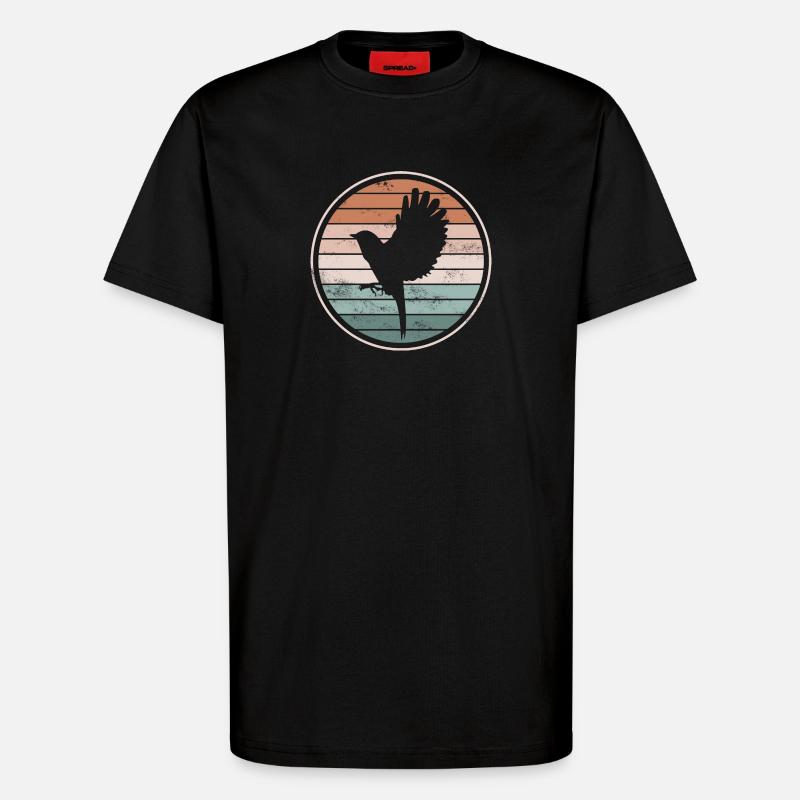 Vogel Vögel - T-Shirt - made by SPREAD - SOLID BLACK