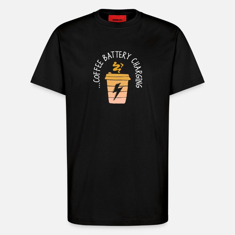 Kaffeeliebhaber Kaffee Statement Kaffeetrinker - T-Shirt - made by SPREAD - SOLID BLACK