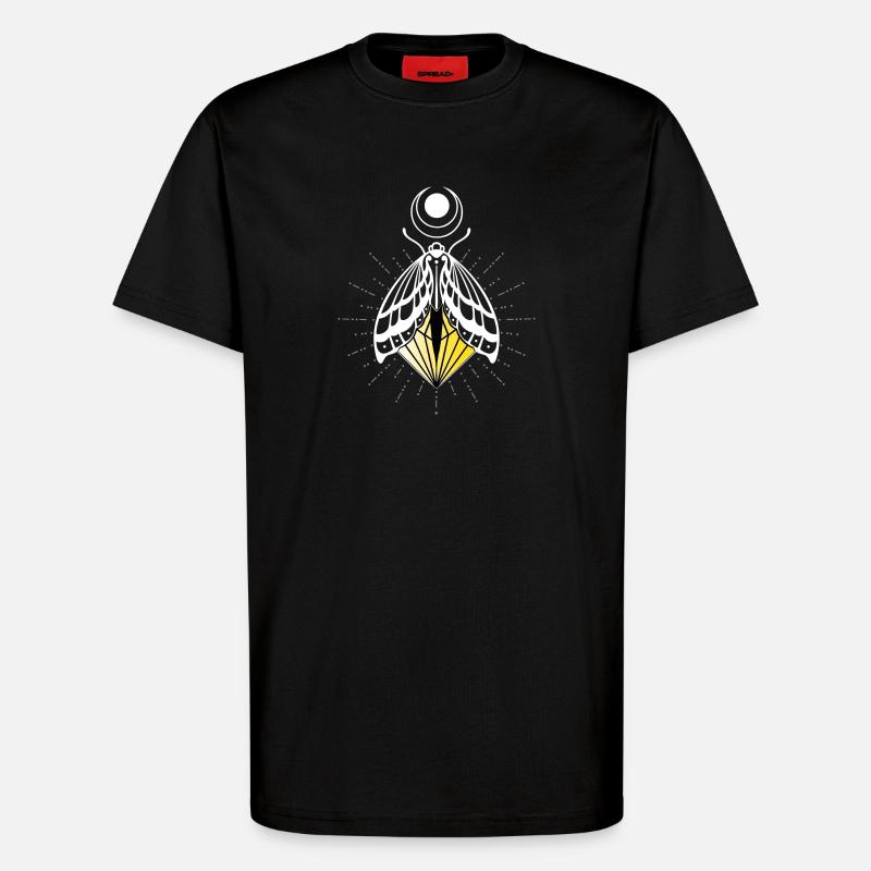 Firefly Moth Moth Moth - T-shirt bio décontracté fabriqué en UE - SOLID BLACK