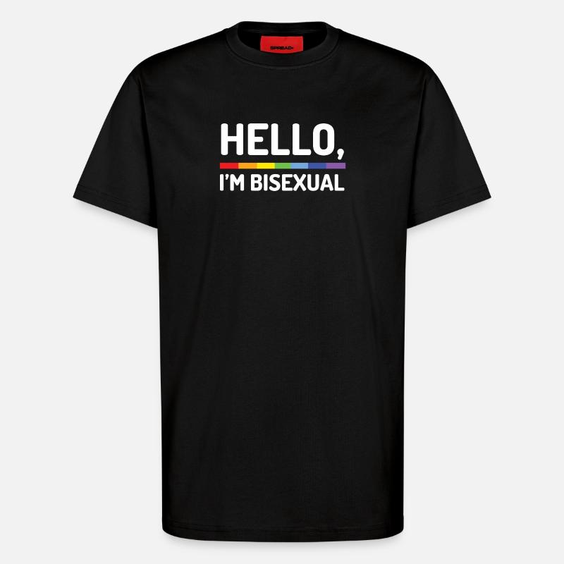 Hallo, ich bin bisexuell - T-Shirt - made by SPREAD - SOLID BLACK