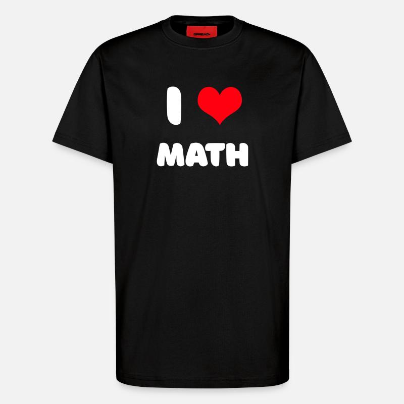 J'adore les maths - T-shirt bio décontracté fabriqué en UE - SOLID BLACK