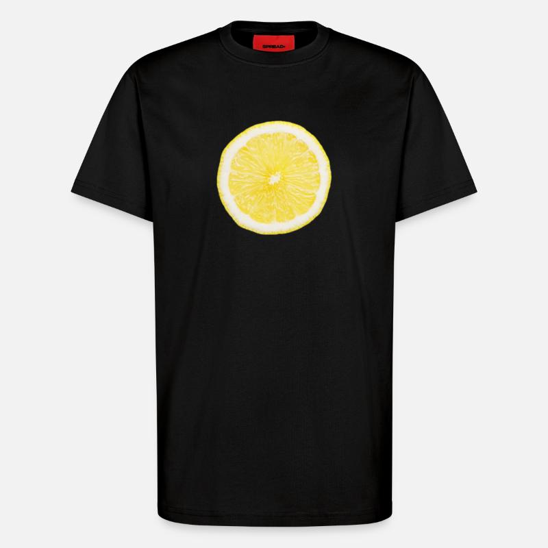 Halbe Zitrone - T-Shirt - made by SPREAD - SOLID BLACK