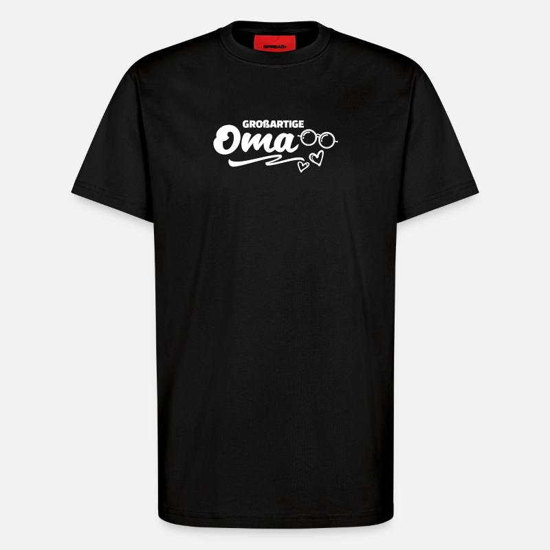 Großmutter Cool Oma Statement Brille Großmama - T-Shirt - made by SPREAD - SOLID BLACK