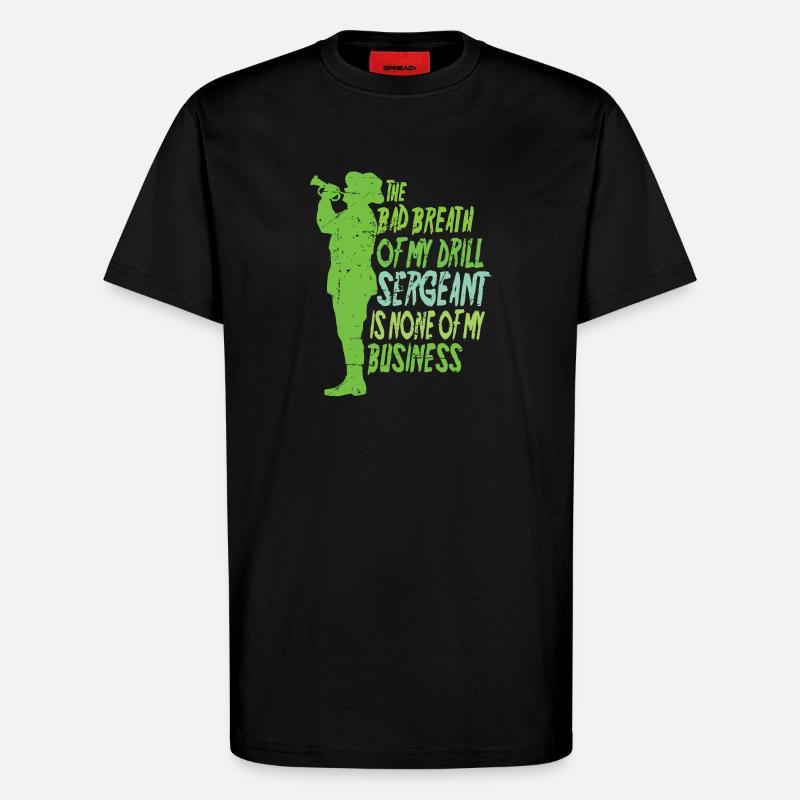 Drill Sergeant - T-Shirt - made by SPREAD - SOLID BLACK