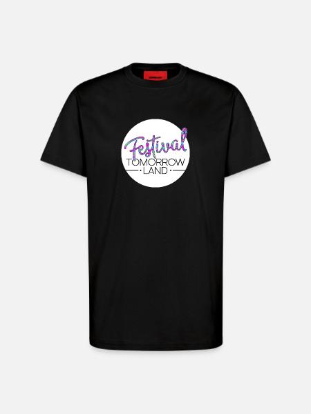 Tomorrowland Festival - T-shirt bio décontracté fabriqué en UE - SOLID BLACK