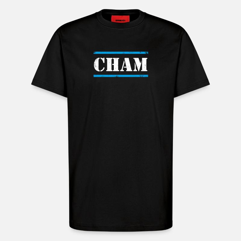 Cham - T-Shirt - made by SPREAD - SOLID BLACK