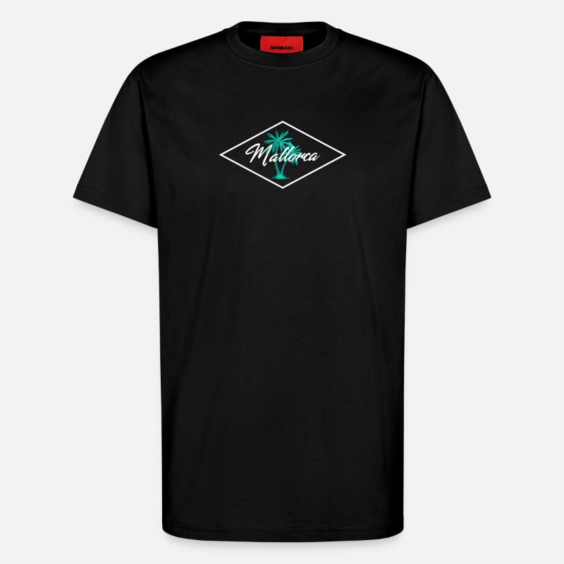 Mallorca Palmenzauber - T-Shirt - made by SPREAD - SOLID BLACK