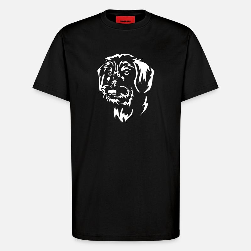 Dackel Kopf "Black Edition" - T-Shirt - made by SPREAD - SOLID BLACK
