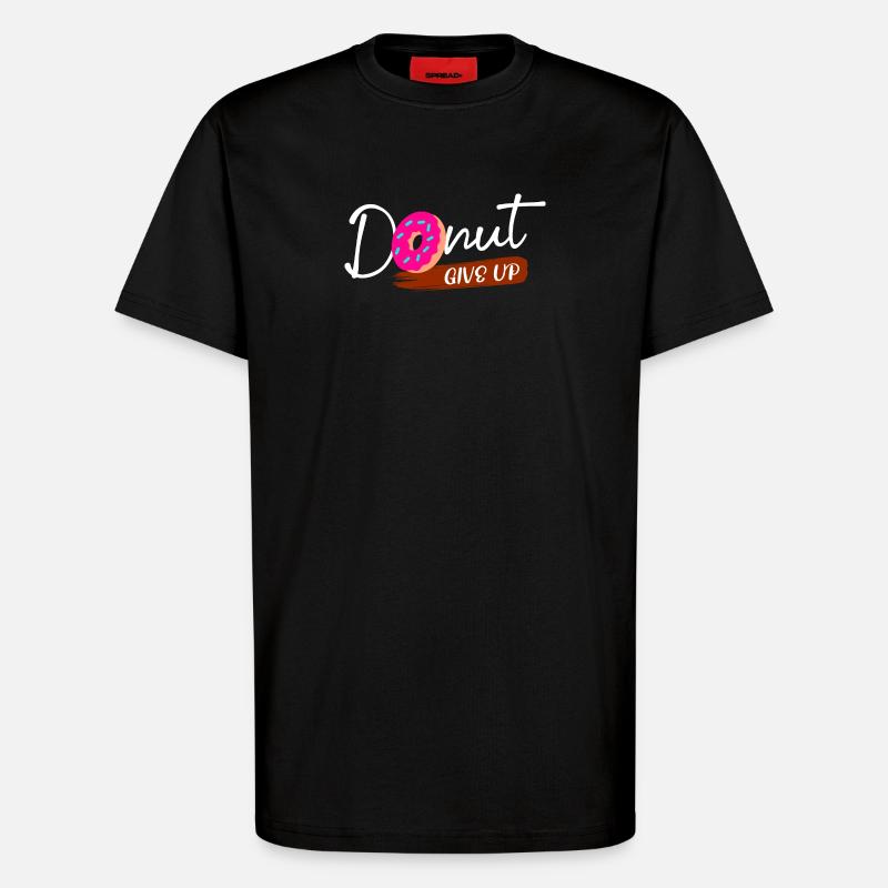 Bonbons Déclaration Donut Snacking Cuisson - T-shirt bio décontracté fabriqué en UE - SOLID BLACK