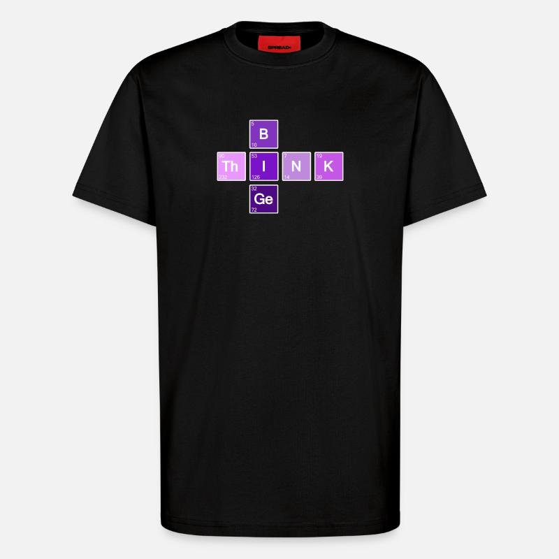 Think Big (Violet) - T-shirt bio décontracté fabriqué en UE - SOLID BLACK