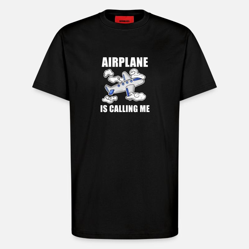 Flugzeuge Flugzeug Pilot Geschenk - T-Shirt - made by SPREAD - SOLID BLACK