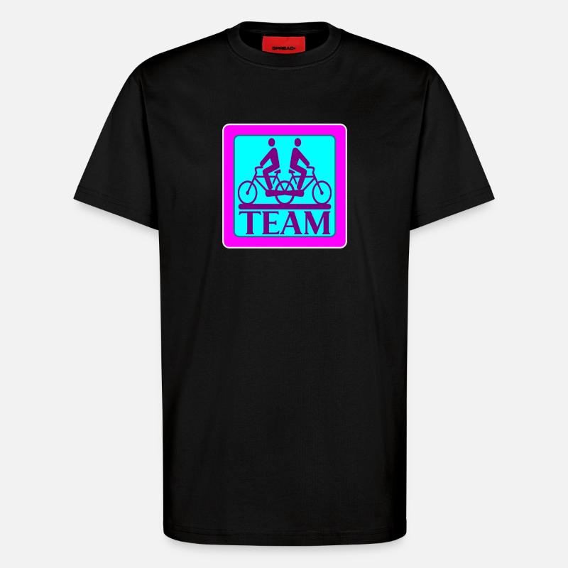 TEAM PROBLEMS - BIKE - T-Shirt - made by SPREAD - SOLID BLACK