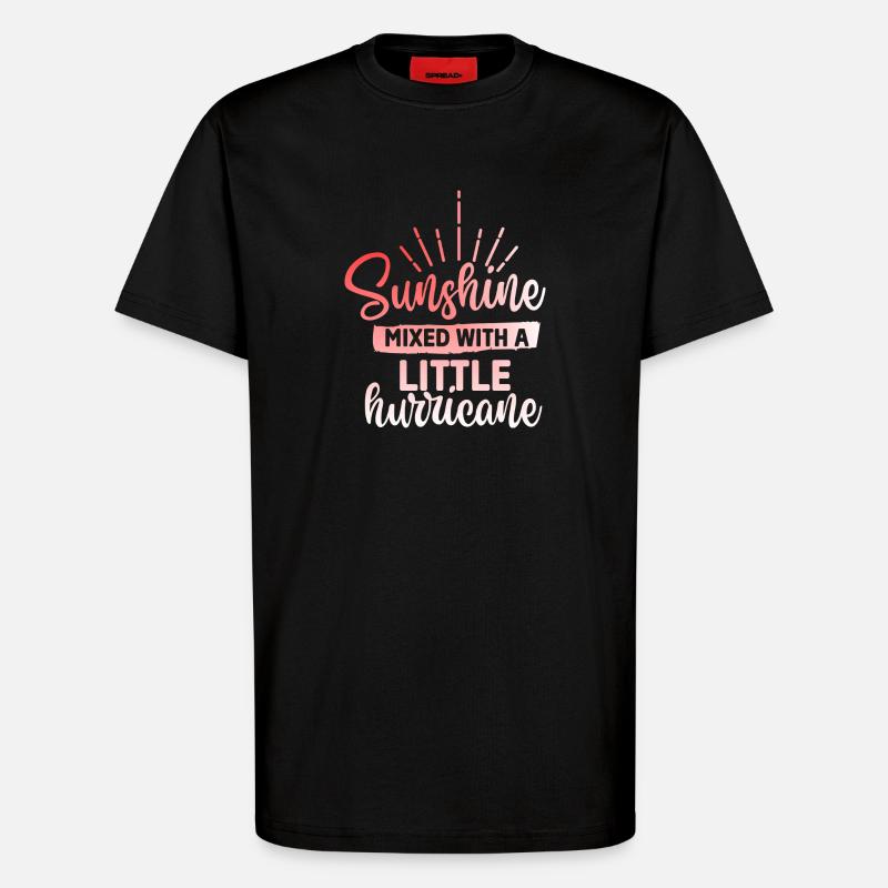 Sunshine mixed with a hurricane - T-Shirt - made by SPREAD - SOLID BLACK
