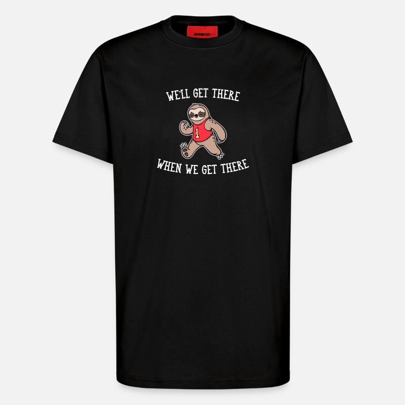 Tier Faultier Chillen Langsam Dschungel Statement - T-Shirt - made by SPREAD - SOLID BLACK
