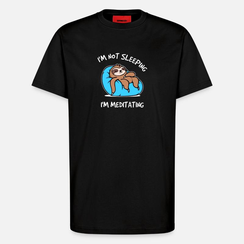 Schlafen Statement Tier Faul Urwaldbewohner Relax - T-Shirt - made by SPREAD - SOLID BLACK