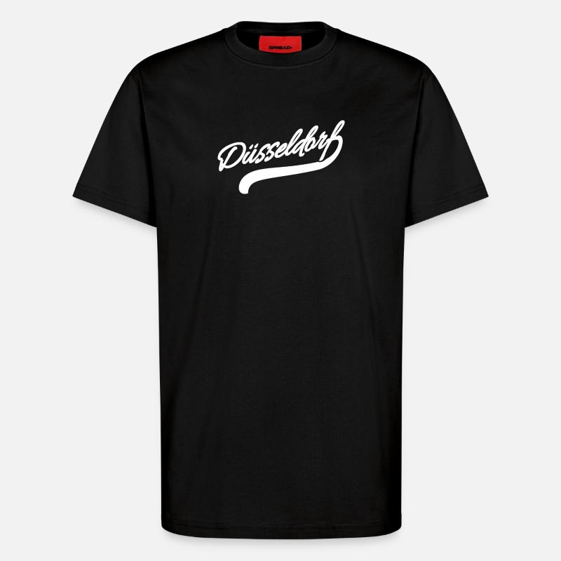 Dusseldorf Retro - T-Shirt - made by SPREAD - SOLID BLACK
