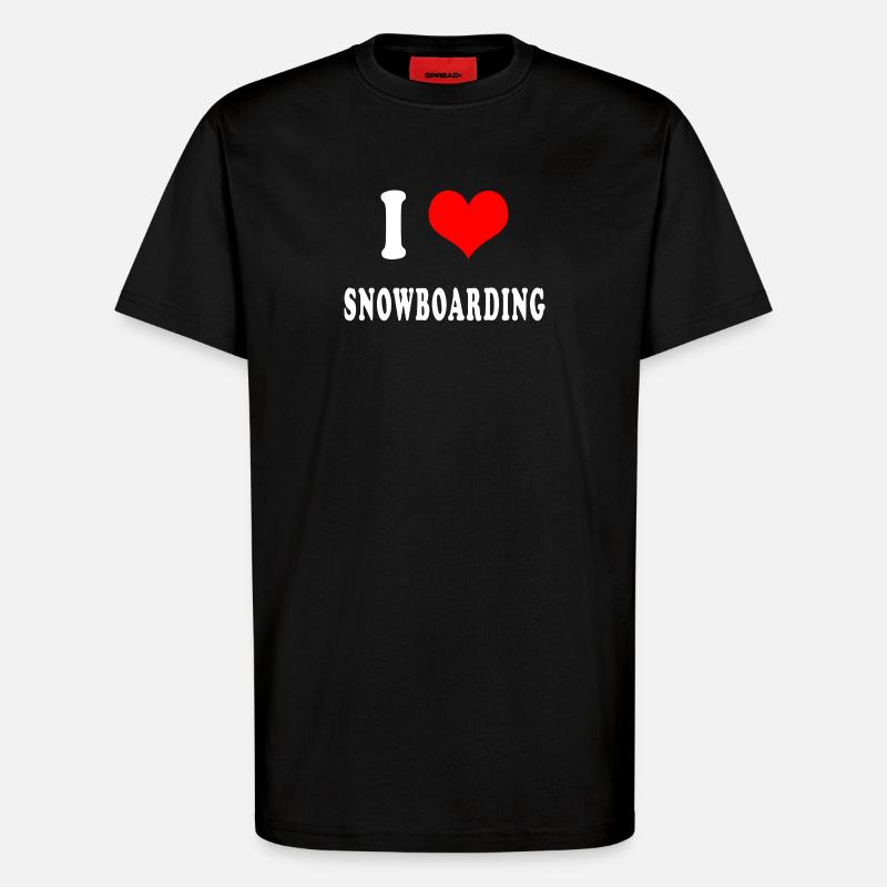 Ich liebe Snowboarden - T-Shirt - made by SPREAD - SOLID BLACK