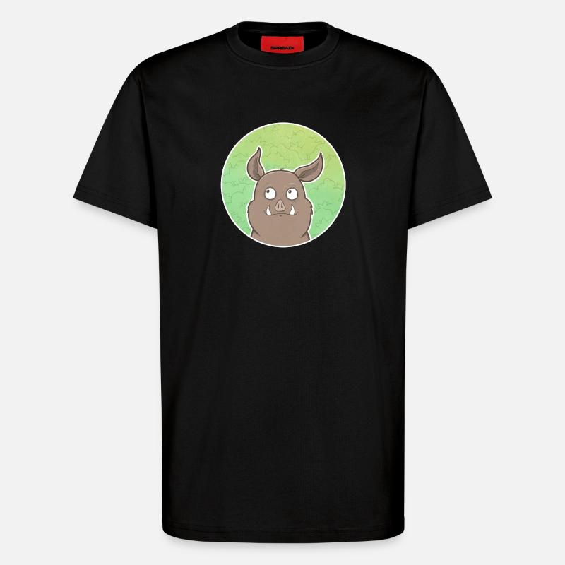 Wildschwein - T-Shirt - made by SPREAD - SOLID BLACK