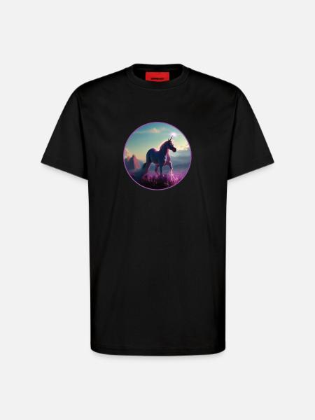 Unicorn - T-Shirt - made by SPREAD - SOLID BLACK
