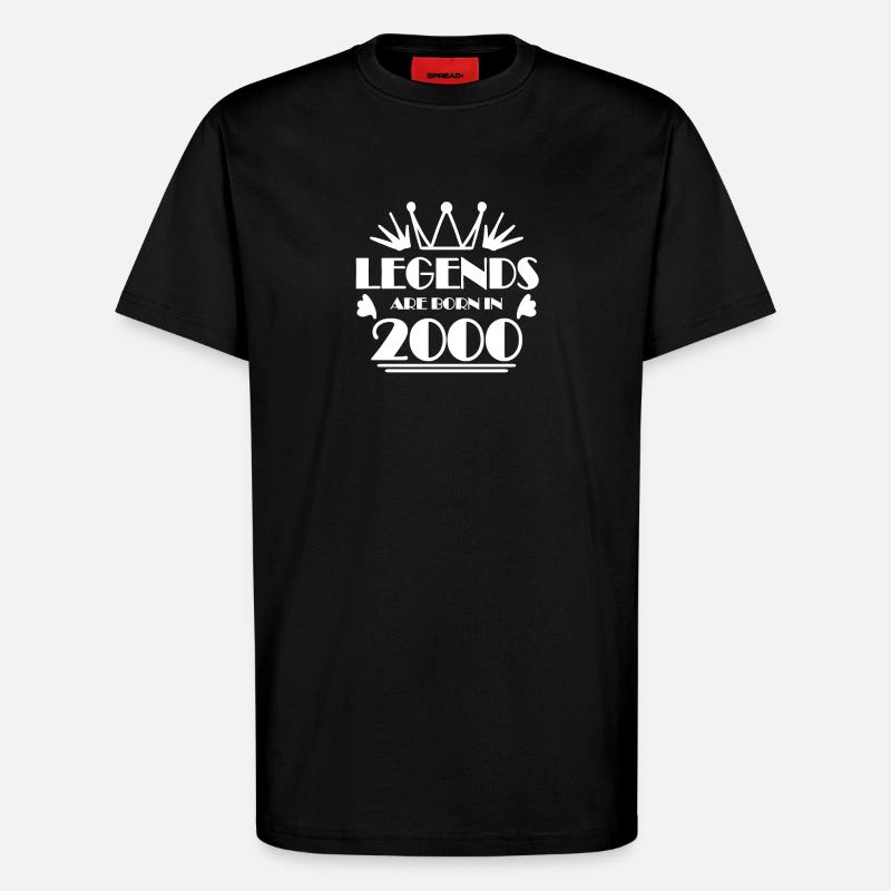 2000 - Born in 2000 - T-Shirt - made by SPREAD - SOLID BLACK