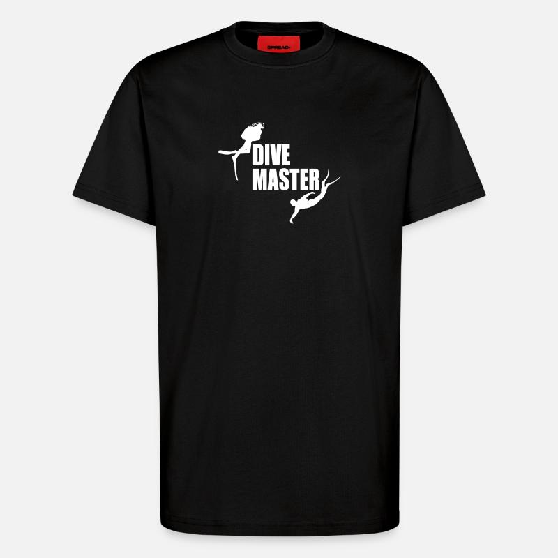 Divemaster Plongée Sous Marine - T-shirt bio décontracté fabriqué en UE - SOLID BLACK