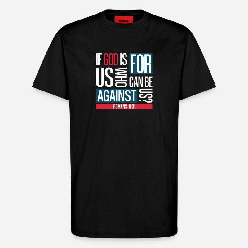God for us (dark) - T-Shirt - made by SPREAD - SOLID BLACK