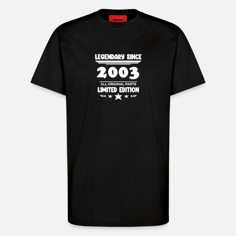 2003 - Born 2003 - T-Shirt - made by SPREAD - SOLID BLACK
